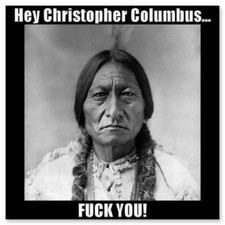 Sitting Bull Columbus FU Car Vinyl Sticker - SELECT SIZE