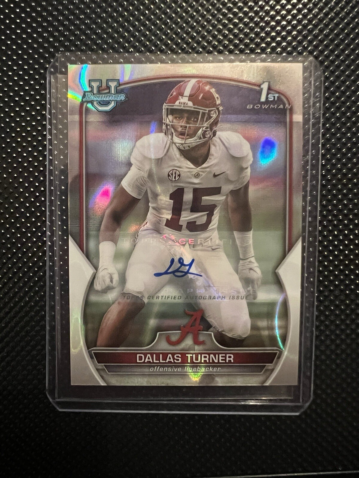 Dallas Turner 2022 First Bowman U Chrome Auto Lava Refractor /199 Vikings Fball