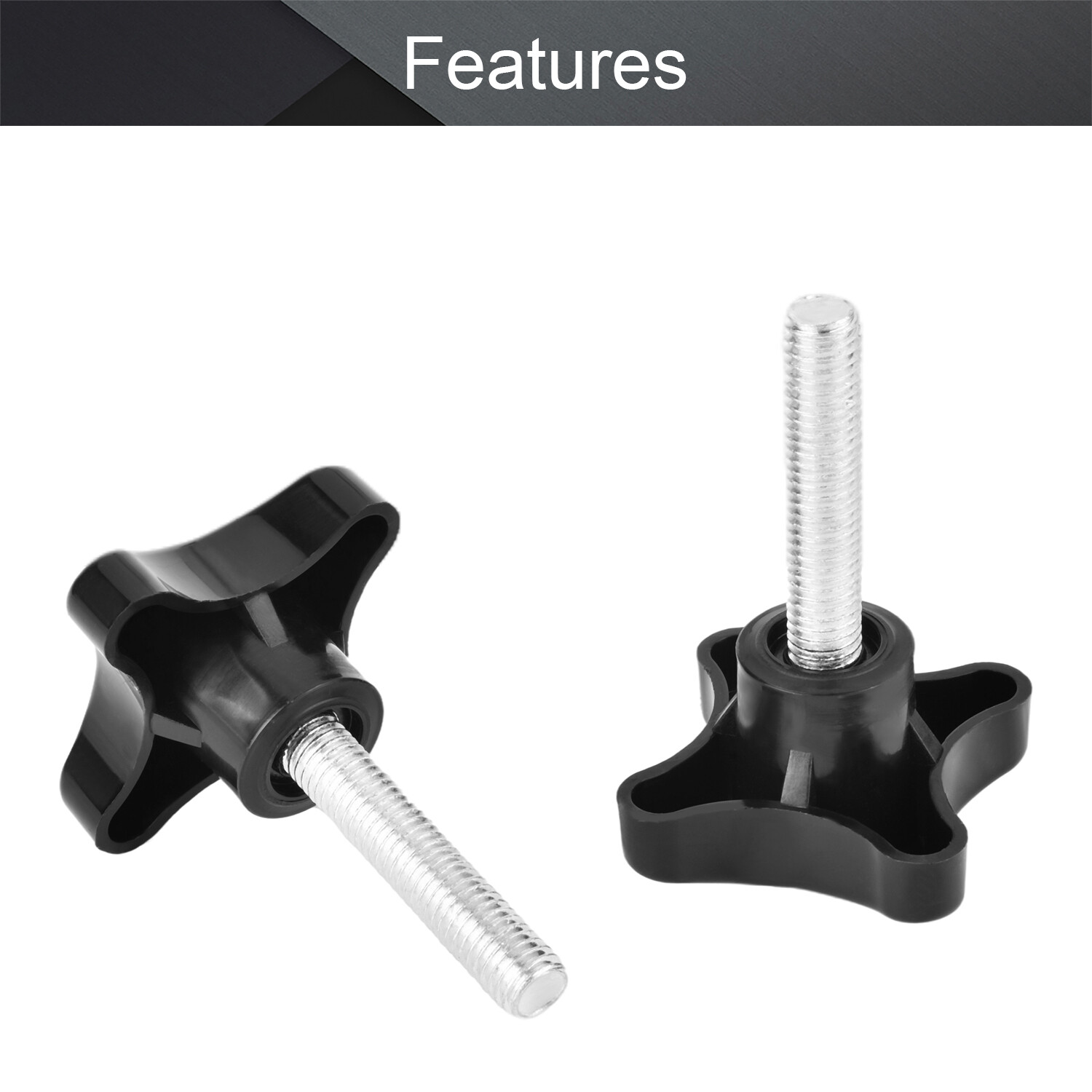 M5 M6 M8 M10 Male Tee Wing Star Shaped Clamping Knob Grip Thumb Screw