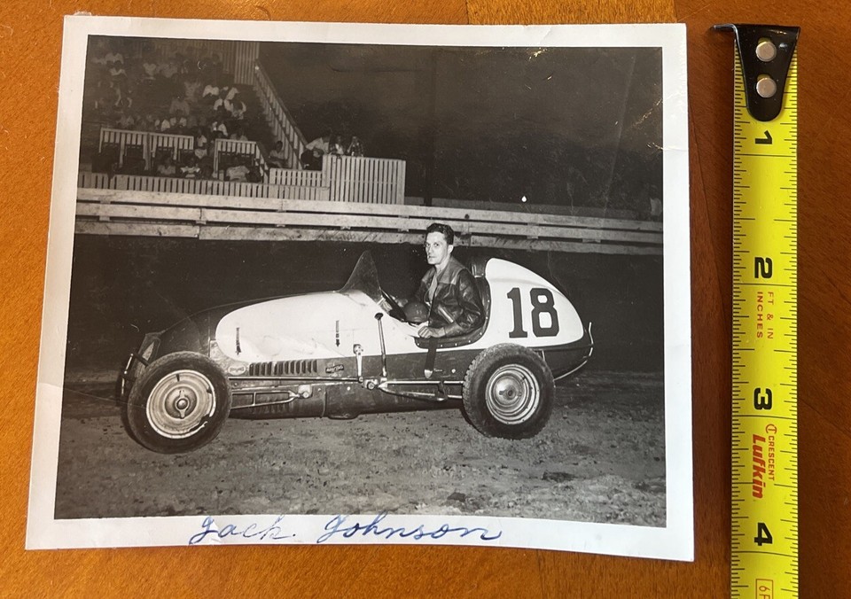 1940s Indiana Midget Auto Race Driver Photo, Jack Johnson | eBay