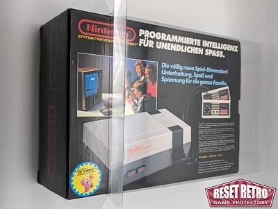 RESET RETRO Funda protectora adecuada para consola Nintendo NES embalaje original game protector lámina caja