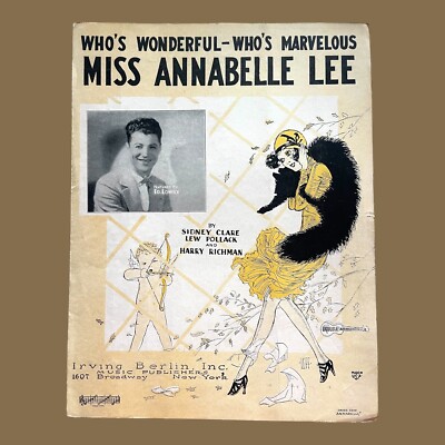 Who s Wonderful Who s  Marvelous Miss Annabelle Sheet Music Flapper Cover Leff