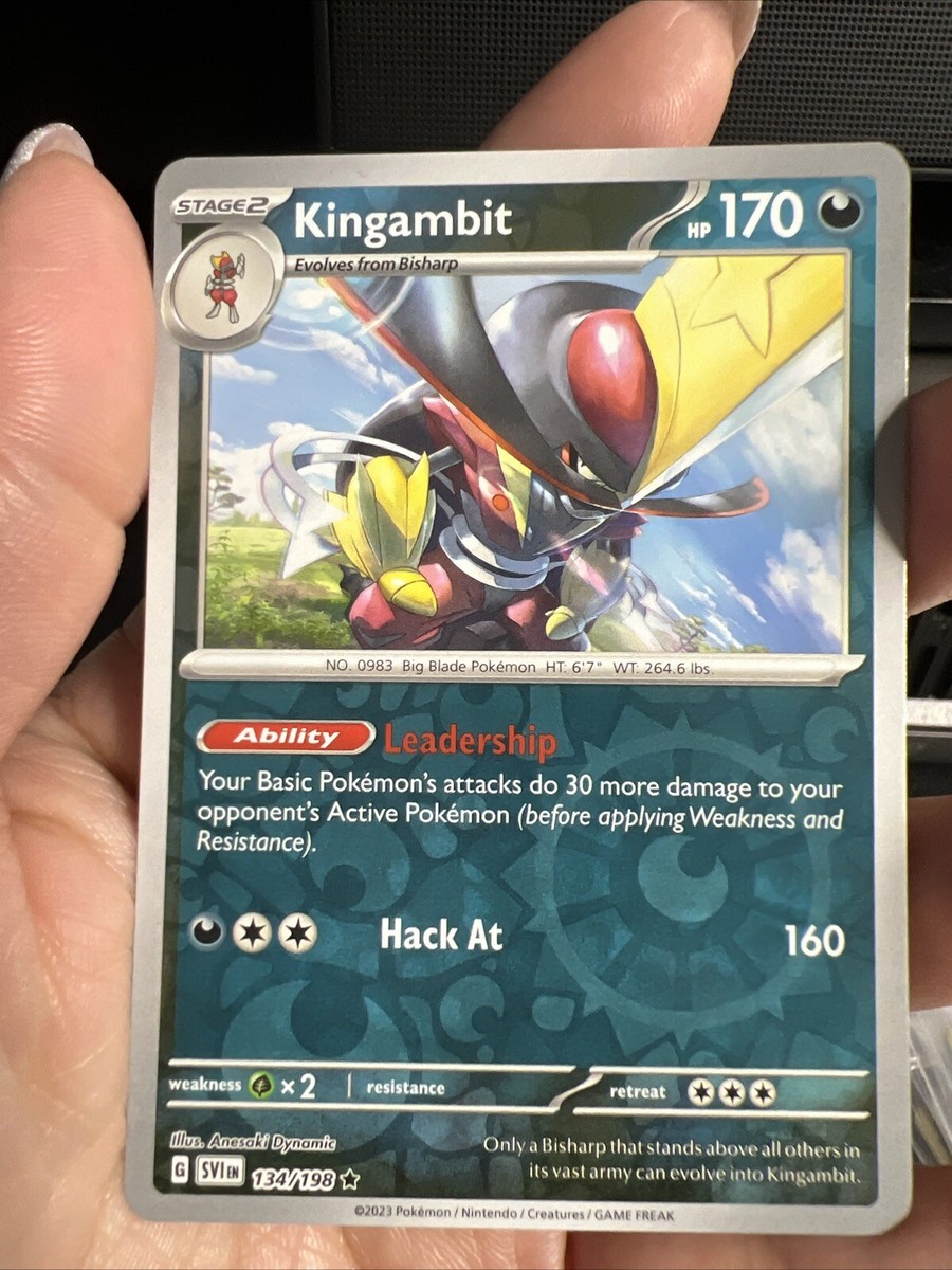 kingambit pokemon card - 220/198 - Scarlet & Violet - Illustrator Rare 134/198 / Rare Card Type / HP / Stage Kingambit #89 Prices | Pokemon