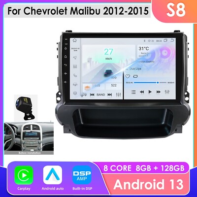 Für 2012-15 Chevy Malibu 9''Autoradio Car GPS WIFI CarPlay 8+128GB RDS BT5.0 FM