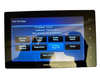 Crestron TSW-750-B-S 7  Touchscreen Panel | Tested | Fully Functional | PoE