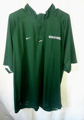 NCAA Michigan State Spartans Team Logo Polo Shirt By Nike! Adult Large.