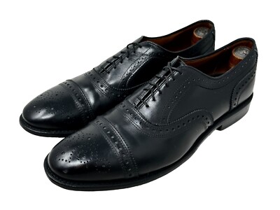 Allen Edmonds Men\'s Black Leather Oxford Dress Shoe | Size 9.5 B Allen Edmonds Park Avenue Oxford Dress Shoe with Combination  main image 3