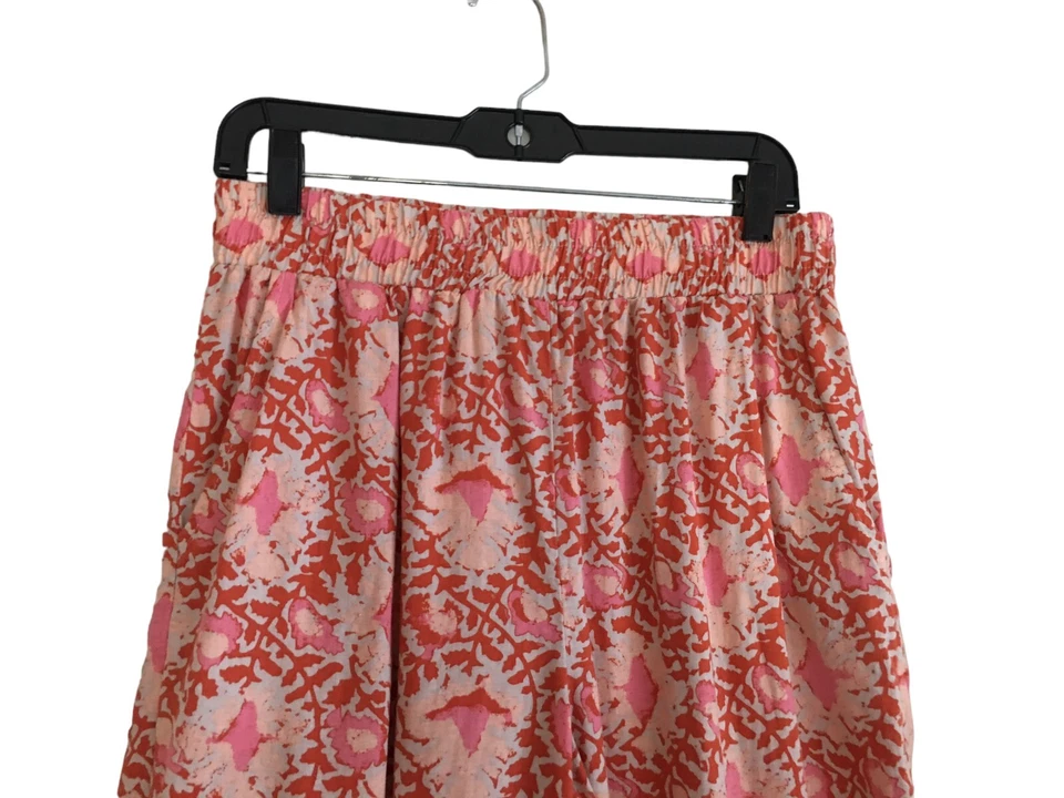 C&C California Pants Women's Size Medium Pink Floral Wide Leg Stretch - Image 2 of 4