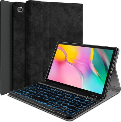 Backlit Keyboard Case for Samsung Galaxy Tab A 10.1'' 2019 Wineecy - BLACK