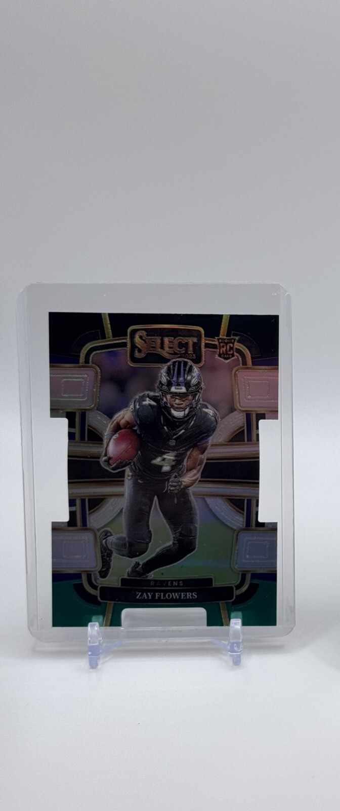 2023 Panini Select - Concourse Black & Green Prizm Die-Cut #8 Zay Flowers (RC)