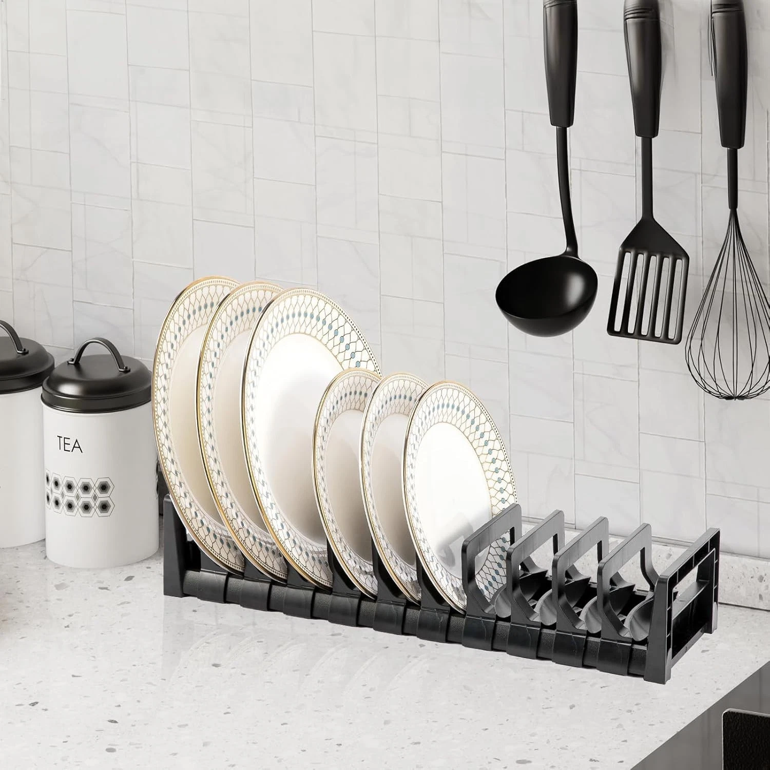 Kitchen Dish Drying Rack Adjustable Holder & Drain Board Durable Organizer
Opens in a new window or