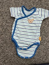   STEIFF Wickelbody Kurzarmbody blau 50  