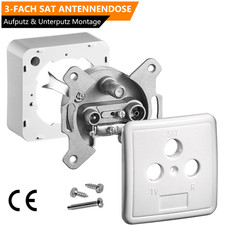 Presa satellitare presa antenna 3 scomparti digitale 4K SAT BK presa finale HD TV da incasso e incasso