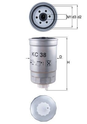 Knecht Kraftstofffilter KC 38 FüR CitroËN Passend FüR Fiat Ford Jeep Lancia-image