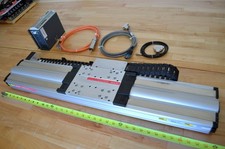 Parker 406lxr Linear Servo Motor Actuator W/ 0.5um Encoder Gemini Gv-u6e Cables