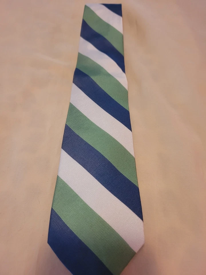 Lote de 4 chaps corbatas para hombre tono de rayas verdes y diamantes Foto 2 de 4