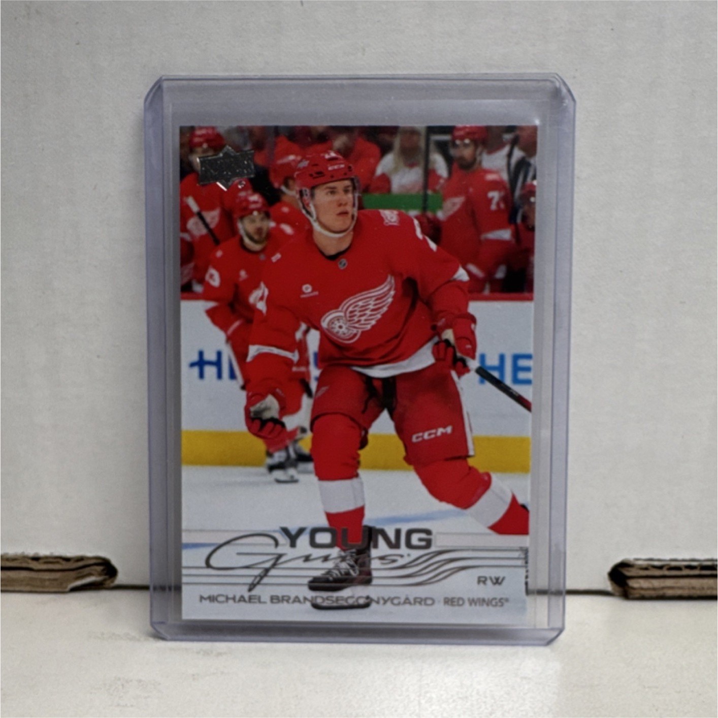 Upper Deck 2025-26 Series 2 Young Guns Rookie #492 Brandsegg-Nygård Wings