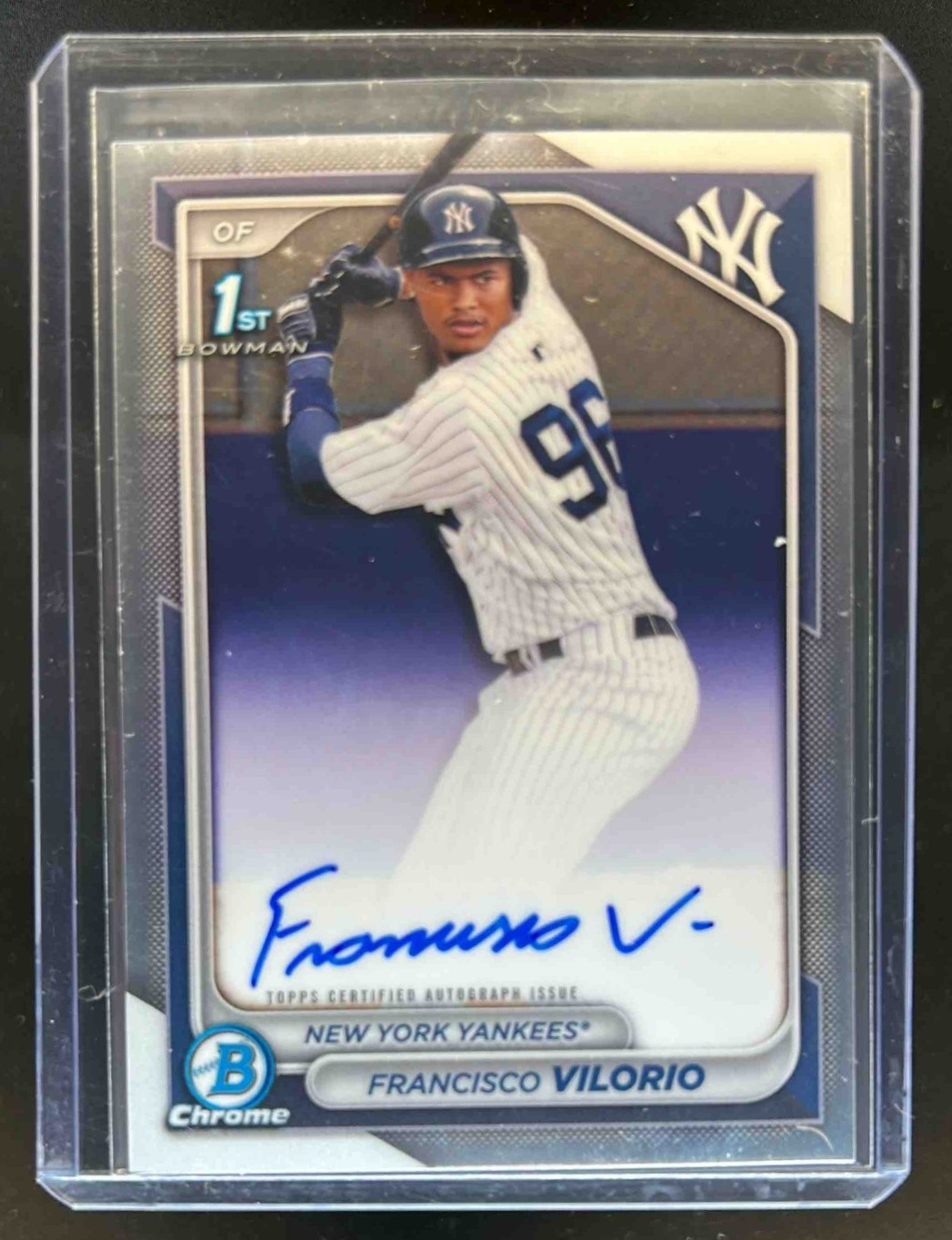 2024 Bowman Chrome Francisco Vilorio Auto 1st Prospect #CPA-FV Yankees