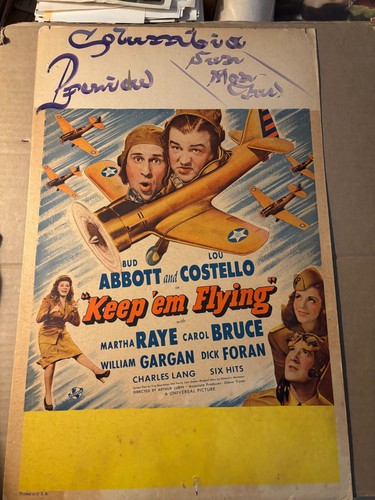 Keep 'Em Flying 1941 Original US Window Card Abbott and Costello