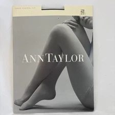 Vintage Ann Taylor Pantyhose Stockings Sheer Control Top Black Sz Long