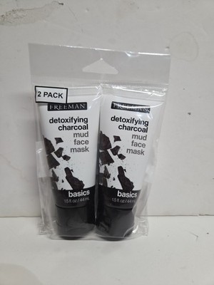 Freeman Detoxifying Charcoal Mud Face Mask 2 Pack 1.5 fl oz Each  #400