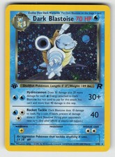 dark blastoise pokemon card value Holo Rare 3/82  Team Rocket Pokmon Flip a coin 1st Edition Dark Blastoise (Team