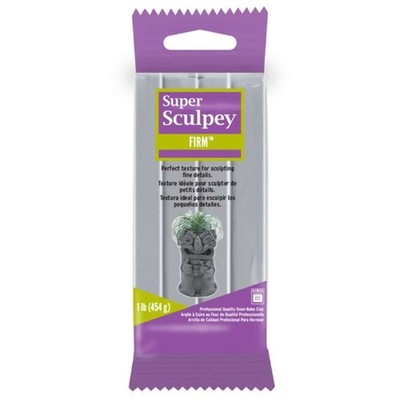 Sculpey Super Sculpey Firm - Grau, 1 Pfund