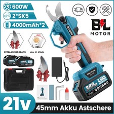 21V Akku Astschere 45mm Gartenschere Baumschere Garten Strauchscheres 2 Akku