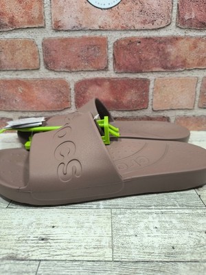 Crocs Essentials Slide Men's 8 Women's 10 Mocha Comfort 210088-0LF NWT