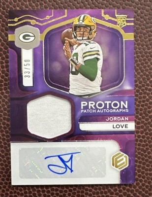 2020 Panini Elements Jordan Love RPA Rookie Patch Auto /50 RC SP Packers