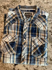 BKE Vintage Pearl Snap Men  s Shirt Size Large