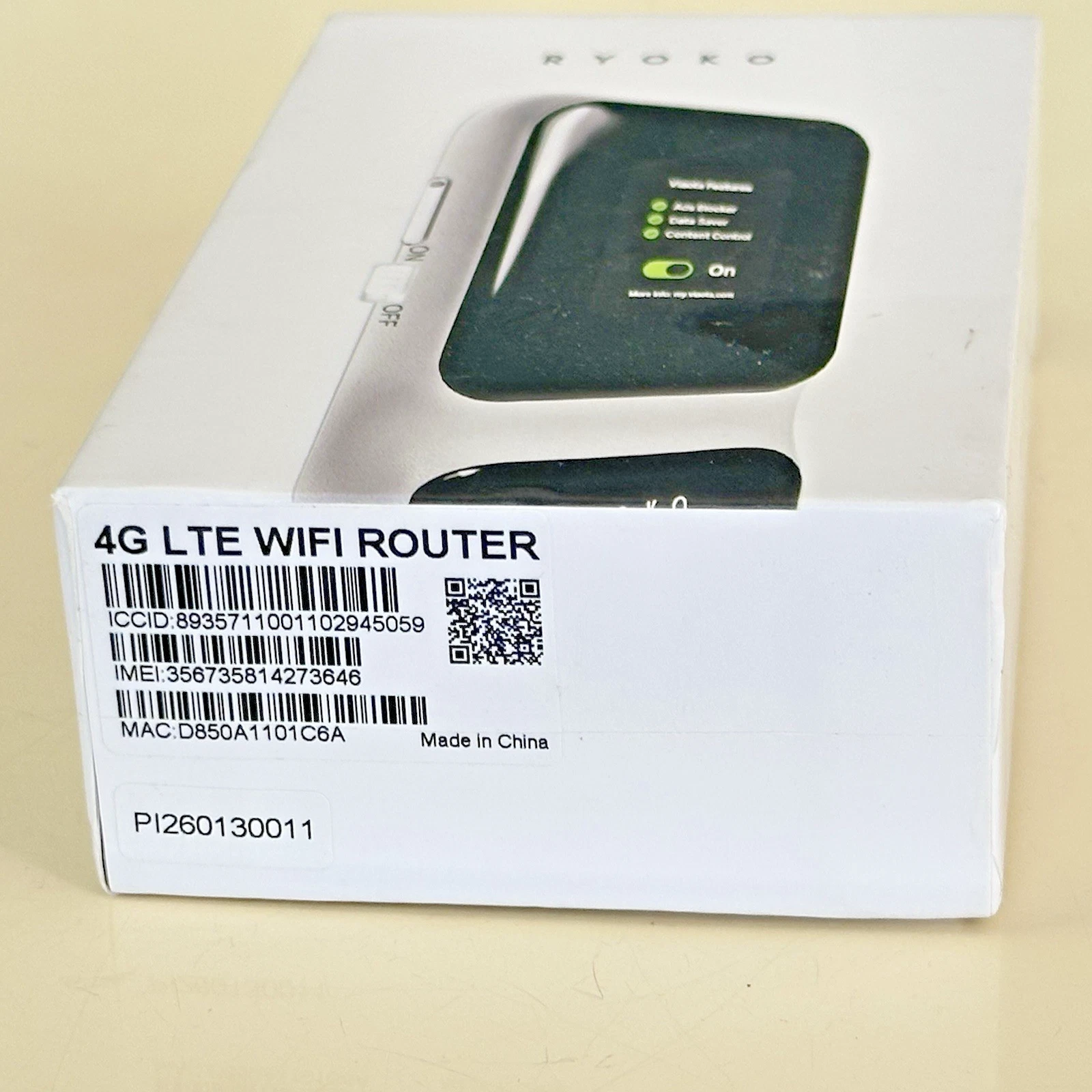 New Ryoko 4G LTE WiFi Hotspot Router Black Portable BRAND NEW OPEN IN BOX image 2