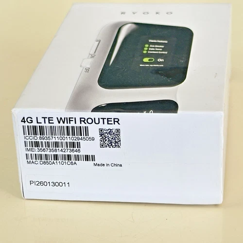 New Ryoko 4G LTE WiFi Hotspot Router Black Portable BRAND NEW OPEN IN BOX image 2