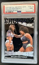 2025 Metal Universe AEW Wrestling Willow Nightingale Chopped Black #/25 PSA 9