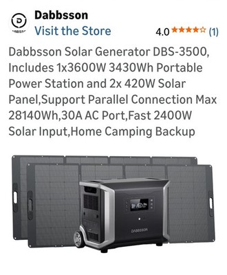 Dabbsson Solar Generator DBS 3500.