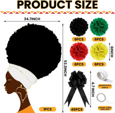77 Pcs Large Black History Month Bulletin Board Decor 34.7 X 53.2" Black Women