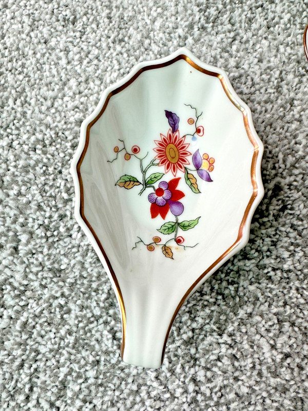 Richard Ginori Italian Oriente Pattern Porcelain Spoon Rest