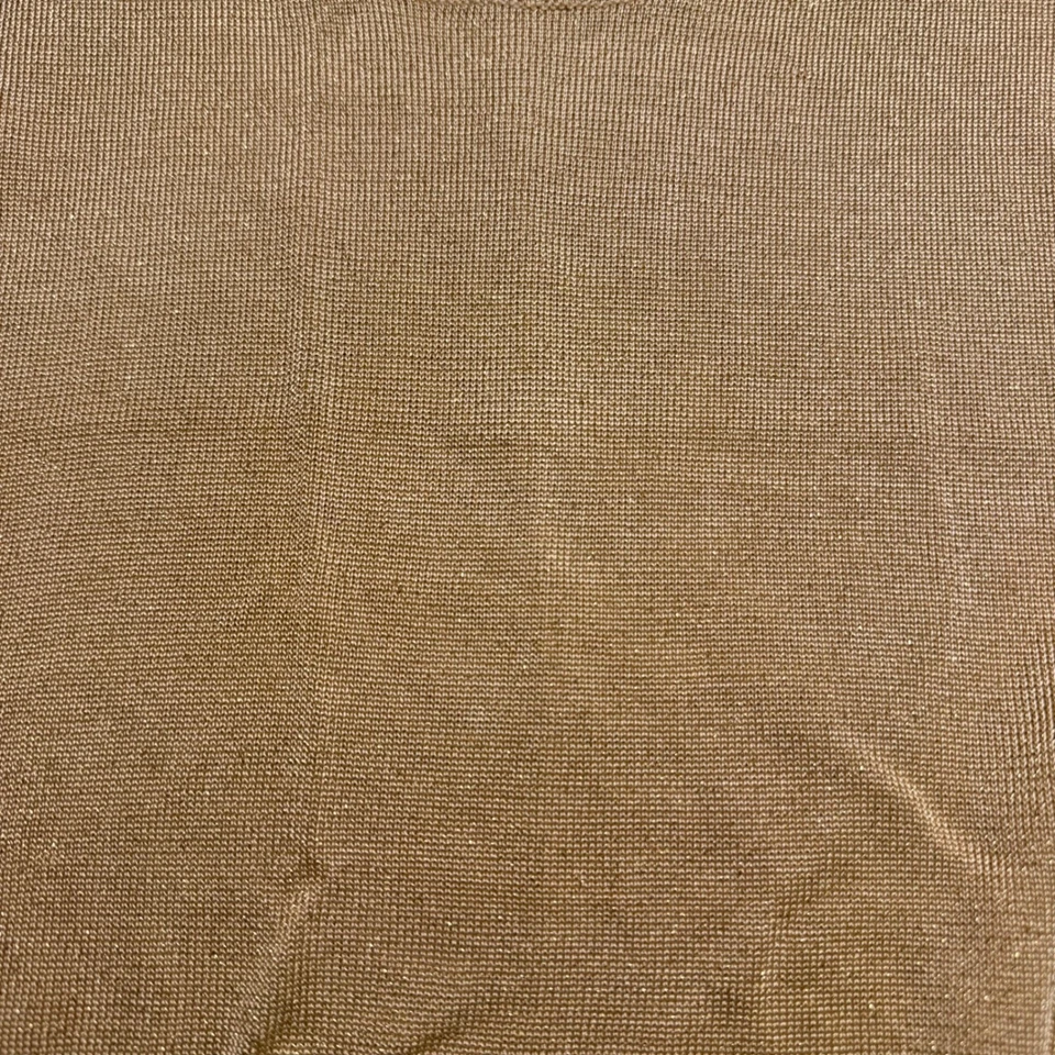 Camiseta sin mangas Colleen Lopez My Favorite tejida metálica dorada brillante para mujer pequeña Foto 2 de 4