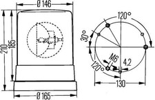 HELLA 2RL 004 958-101 ROTATING BEACON