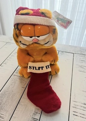 VINTAGE Garfield Christmas “Stuff It” Stocking GREAT CONDITION w