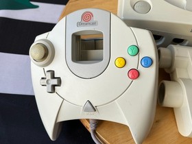 Sega Dreamcast HKT-3020 Console, Controller, Light Blaster Untested Parts Repair