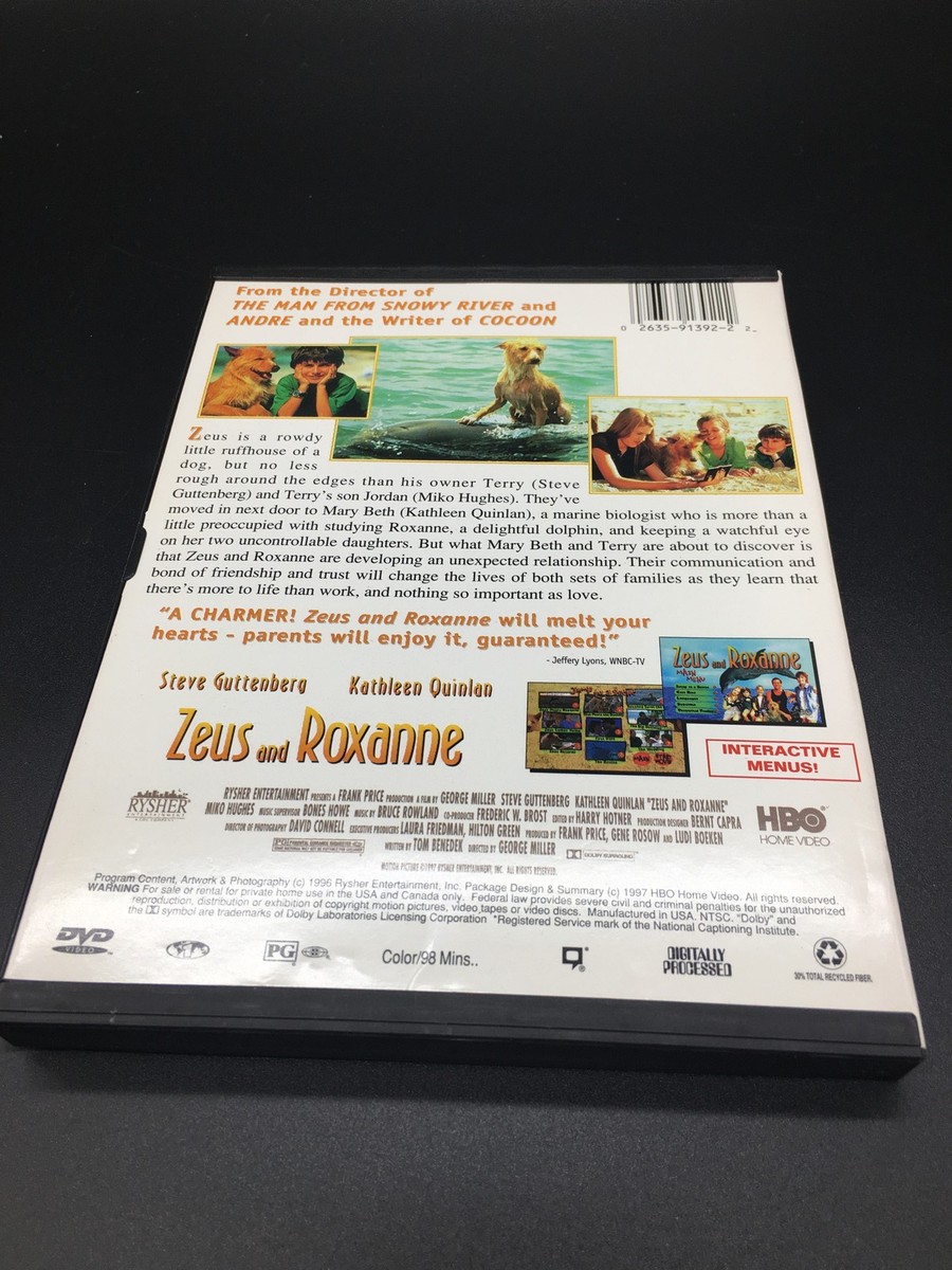 Zeus and Roxanne DVD 1997 Family Adventure Steve Guttenberg | eBay