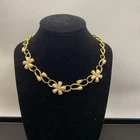 TRIFARI Vintage Gold Floral Pearl Statement Necklace - Women's Jewelry