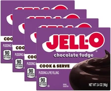 Chocolate Fudge Cook  Serve Pudding  Pie Filling 3.4-Oz Pack of 4