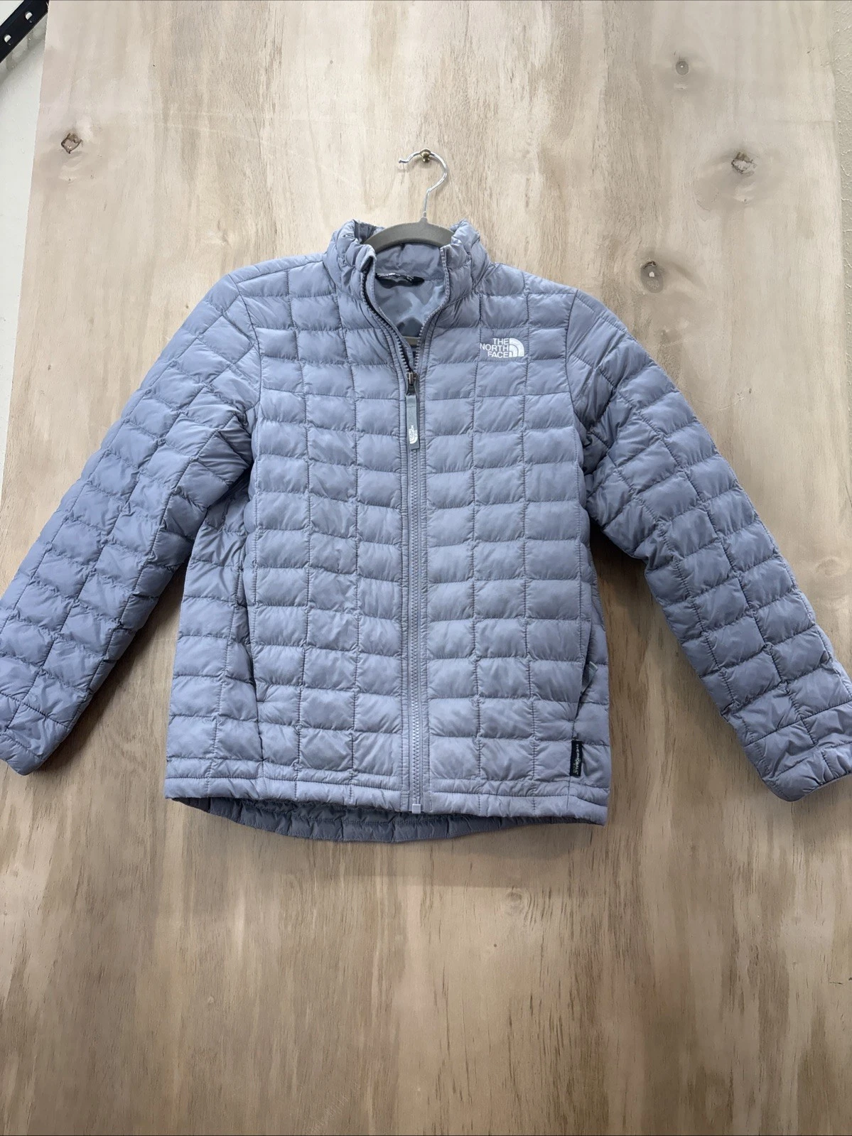 North Face Boys Thermoball Jacket Medium 10/12 Gray Coat
