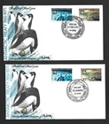 Australia Antarctic AAT 1971 Treaty set of 2 on Davis & Mawson FDC unaddressed