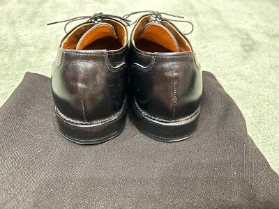 Allen Edmonds Lauderdale BLACK Leather Woven Cap Toe Oxfords  display picture 1