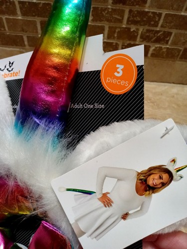Costume Accessories Kit For -Rainbow Unicorn - Halloween New - Picture 2 of 4