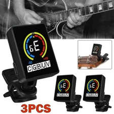 New 3PCS Guitar Tuner Clip Tuner Rechargeable Guitar Tuner For Ukulele Guitar