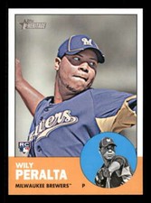 2012 Topps Heritage Factory High Number #H627 Wily Peralta RC/Rookie SP/1000 b